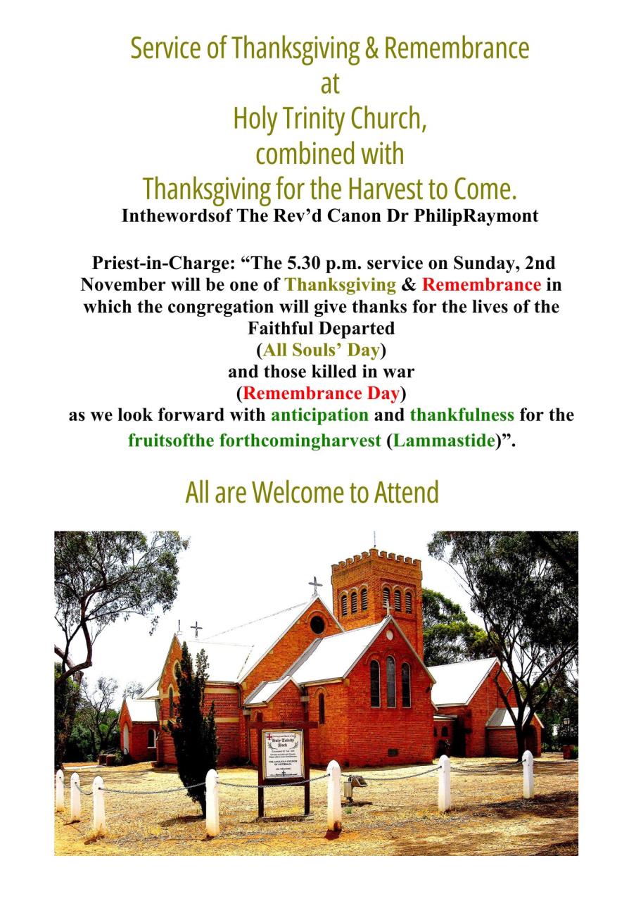 Service of Thanksgiving and Remembrance