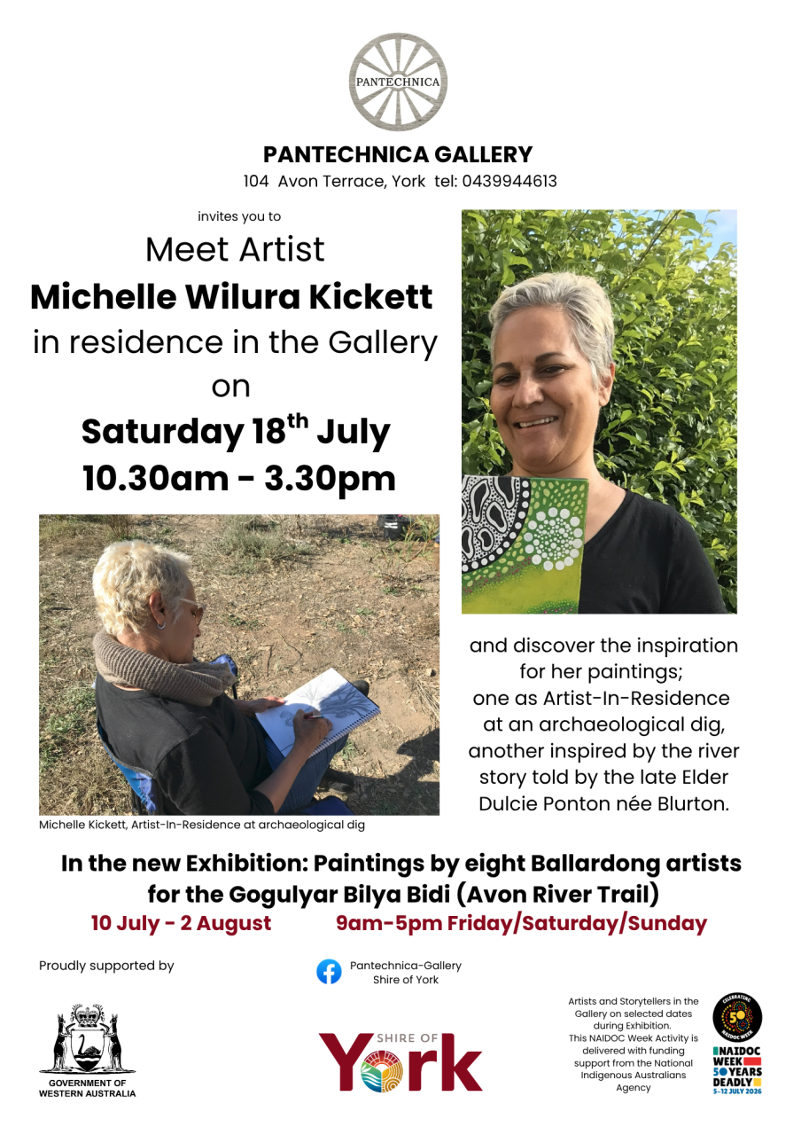 Meet Artist Michelle Wilura Kickett in residence in the Gallery