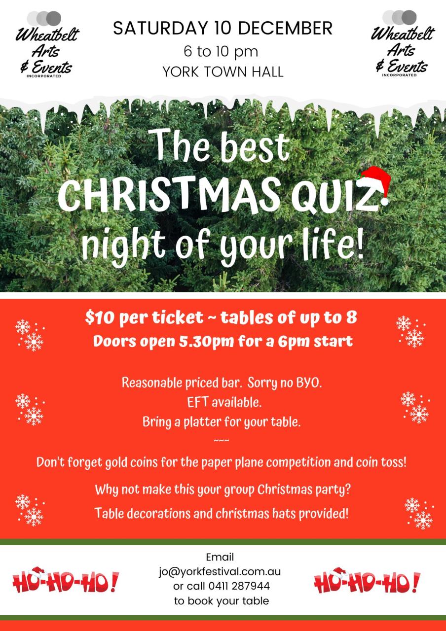 The best CHRISTMAS QUIZ night of your life!